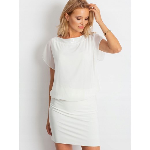 Elegancka Sukienka Ecru -38- 46 Oficjalny sklep Allegro