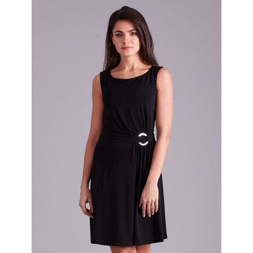 Elegancka Sukienka Z Drapowaniem Czarny -46- 44 Oficjalny sklep Allegro