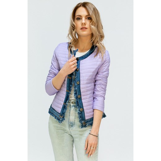 KURTKA Z JEANSOWYMI WSTAWKAMI WRZOSOWA (X7180X) Goodlookin.pl S (36) goodlookin.pl okazyjna cena