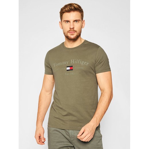 TOMMY HILFIGER T-Shirt Archive Graphic MW0MW15320 Zielony Regular Fit Tommy Hilfiger XL MODIVO