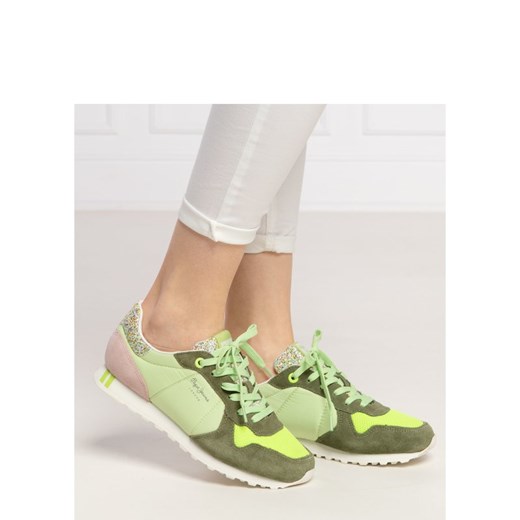 Pepe Jeans London Sneakersy VERONA W SMILE | z dodatkiem skóry 37 wyprzedaż Gomez Fashion Store