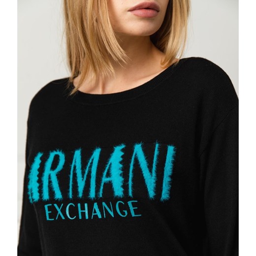 Armani Exchange Sweter | Regular Fit | z dodatkiem wełny Armani Exchange L promocja Gomez Fashion Store