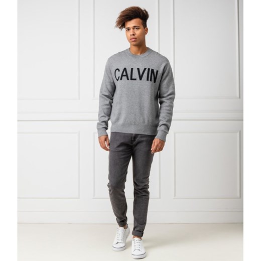CALVIN KLEIN JEANS Sweter CALVIN | Regular Fit XL okazja Gomez Fashion Store