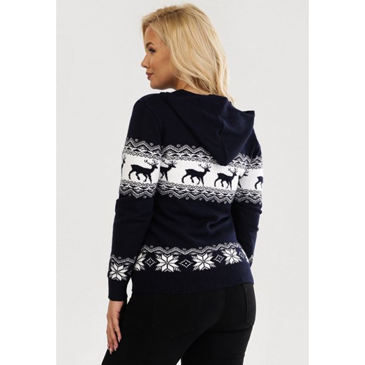Granatowy Kardigan Nesslea XL/XXL Born2be Odzież