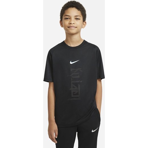 Koszulka piłkarska z krótkim rękawem dla dużych dzieci Nike Dri-FIT Kylian Mbappé - Czerń Nike XS Nike poland