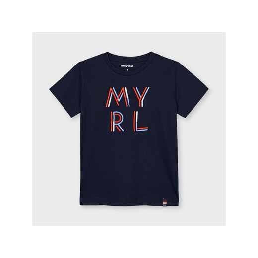 T-shirt chłopięce granatowy Mayoral z krótkim rękawem