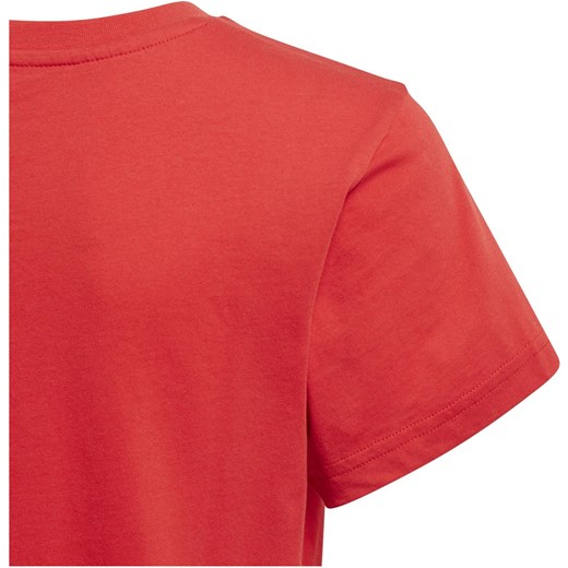 Czerwony t-shirt chłopięce Adidas z krótkimi rękawami