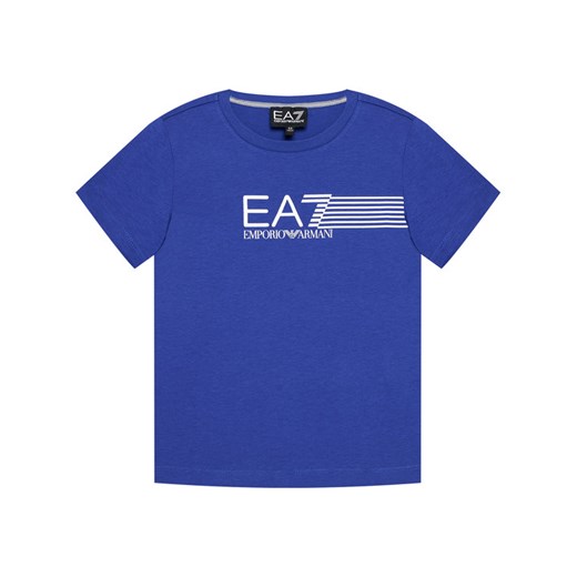 Niebieski t-shirt chłopięce Emporio Armani