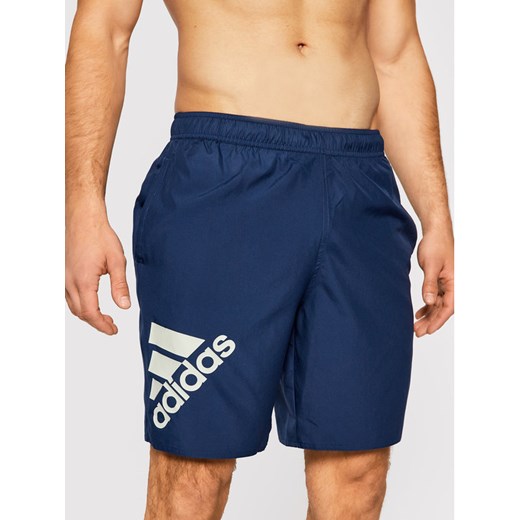 adidas Szorty kąpielowe Classic Length Logo GM2213 Granatowy Regular Fit L MODIVO