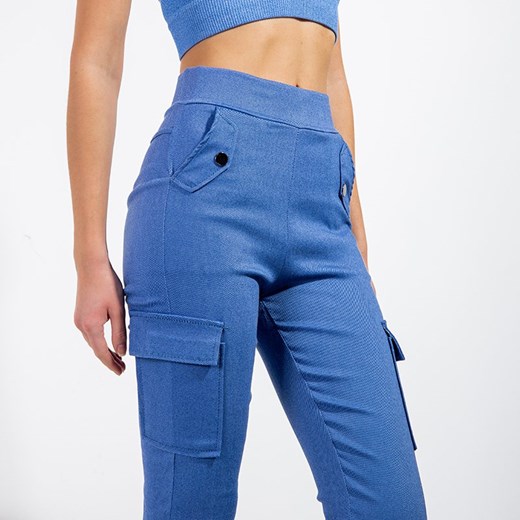 Niebieskie spodnie damskie Royalfashion.pl