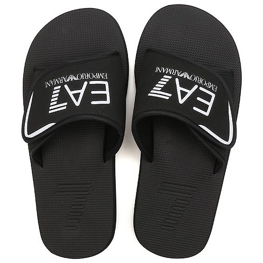 Klapki męskie Emporio Armani z gumy sportowe bez zapięcia