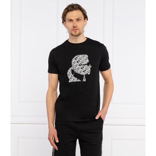 T-shirt męski Karl Lagerfeld w nadruki z krótkimi rękawami