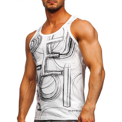 T-shirt męski Denley biały młodzieżowy