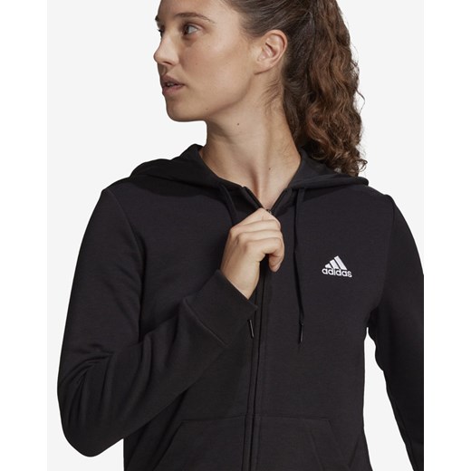 adidas Performance Essentials Logo Full-Zip Sweatshirt Czarny S BIBLOO