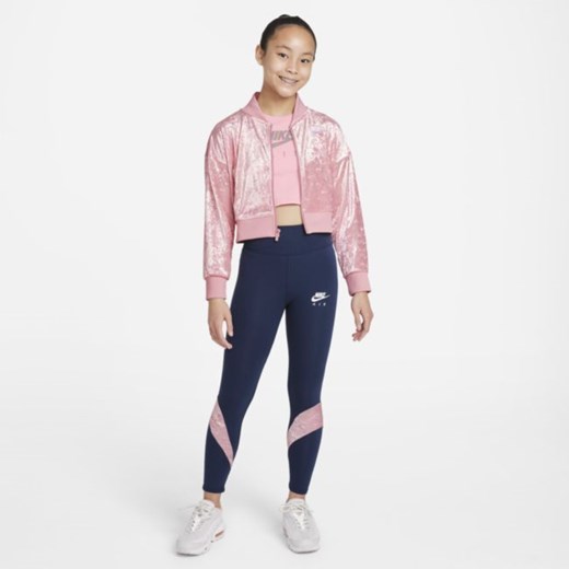 Krótka kurtka dla dużych dzieci (dziewcząt) Nike Air - Różowy Nike XL Nike poland