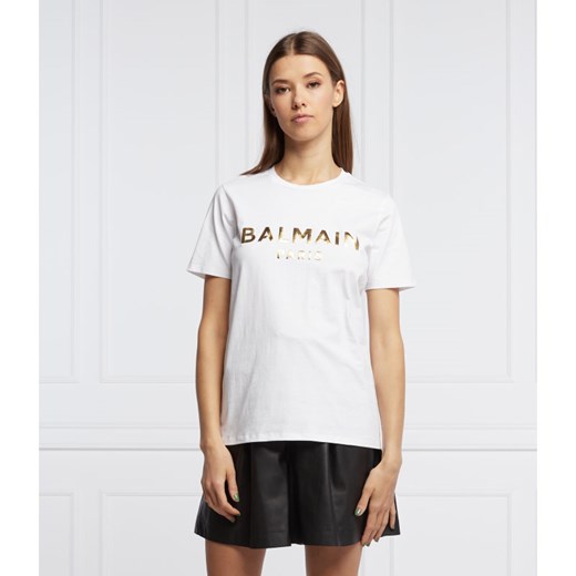 Balmain T-shirt SS METALLIC | Regular Fit M okazja Gomez Fashion Store