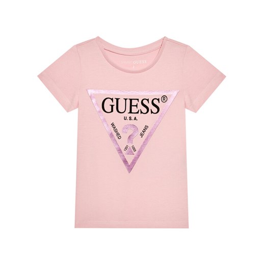 T-Shirt K73I56 K8HM0 Różowy Regular Fit Guess 12M MODIVO