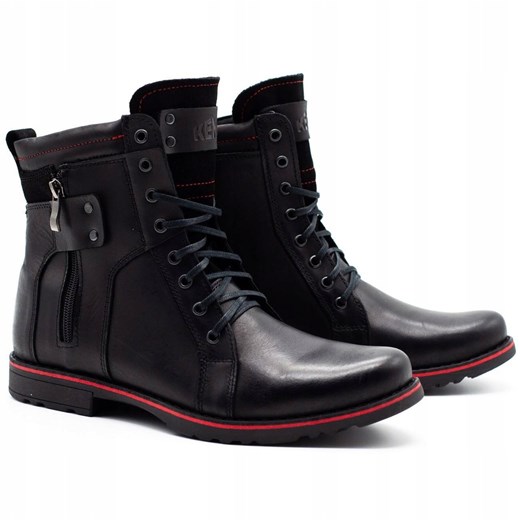 KENT Buty zimowe męskie 237 czarne Kent 42 promocyjna cena ButyModne.pl