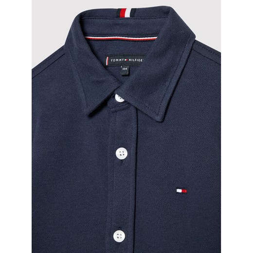 Tommy Hilfiger Koszula Pique KB0KB06934 D Granatowy Regular Fit Tommy Hilfiger 10Y okazja MODIVO