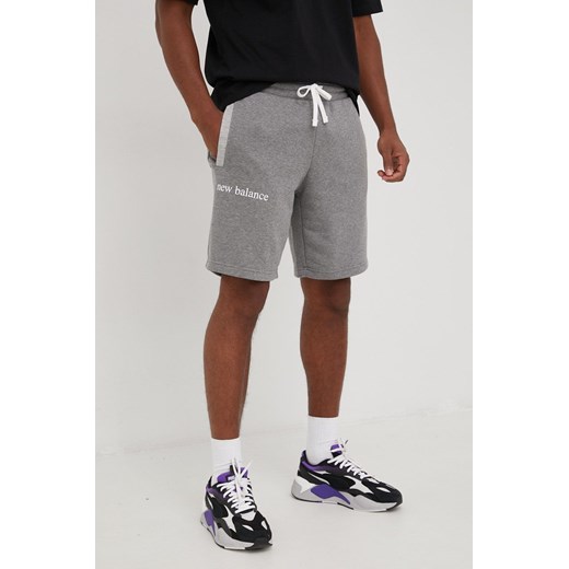 New Balance szorty męskie kolor szary melanżowe New Balance XL ANSWEAR.com