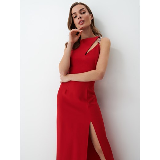 Mohito - Elegancka sukienka maxi z rozcięciem - Czerwony Mohito 36 Mohito