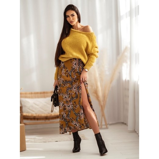 Sweter Dakota Musztardowy Lisa Mayo uniwesralny Lisa Mayo