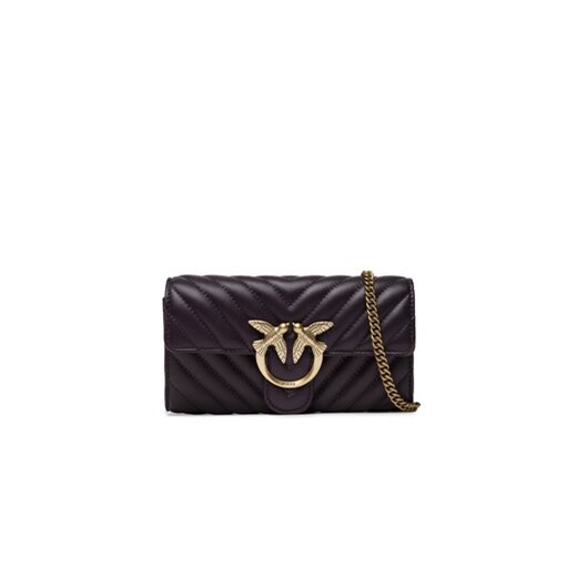 Pinko Torebka Love Wallet Chevron 3 Cl 1P22UP A03Z Fioletowy Pinko uniwersalny okazja MODIVO
