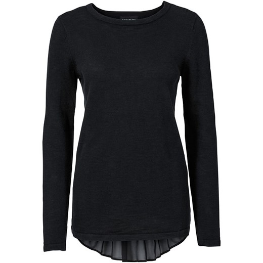 Sweter z koszulową wstawką bonprix czarny baskinki