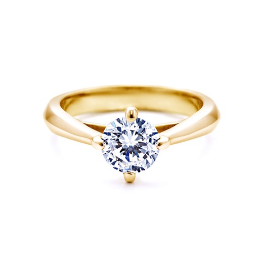 Obrączki Fairytale: złote, czarny diament, półokrągłe, 3 mm i 4 mm