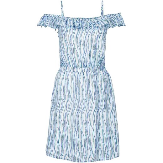 Sukienka z falbanami BODYFLIRT niebieski 44 bonprix