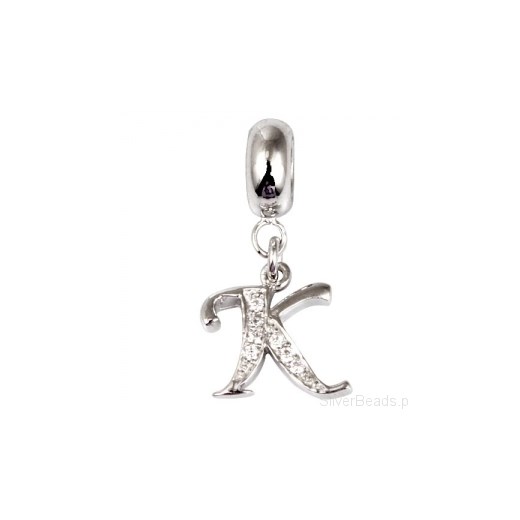 D648 LITERA K KORALIK ZAWIESZKA MODUŁOWA BRANSOLETKA BEADS SREBRO 925 Silverbeads.pl SilverBeads