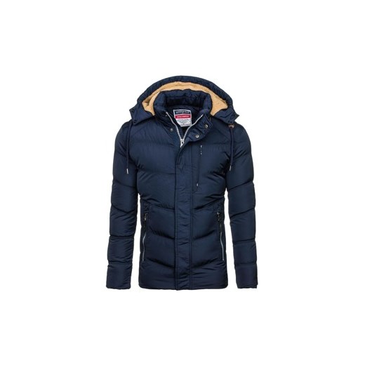 Granatowa kurtka męska zimowa Denley 1664 Extreme 2XL Denley.pl
