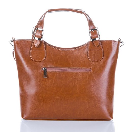 Czarna Włoska skórzana damska torba PAOLO PERUZZI SHOPPER BAG Paolo Peruzzi One Size merg.pl
