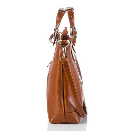 Czarna Włoska skórzana damska torba PAOLO PERUZZI SHOPPER BAG Paolo Peruzzi One Size merg.pl