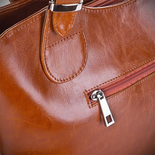 Czarna Włoska skórzana damska torba PAOLO PERUZZI SHOPPER BAG Paolo Peruzzi One Size merg.pl