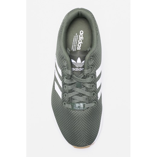 Buty sportowe damskie Adidas Originals do siatkówki zx flux szare na koturnie sznurowane