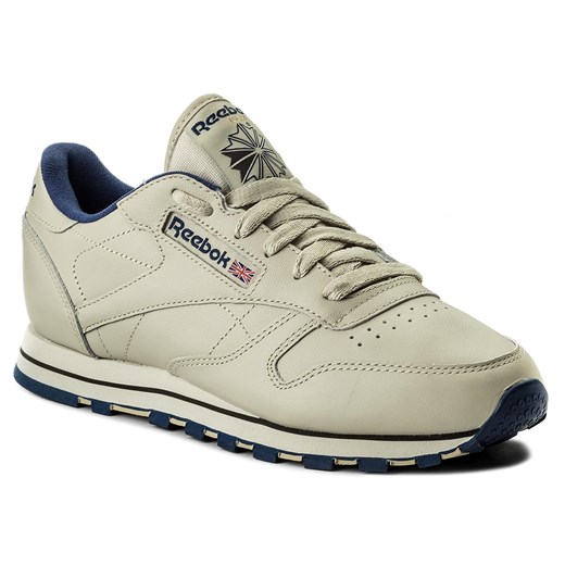 Buty Reebok - Cl Lthr 28412 Ecru/Navy Reebok 40 wyprzedaż eobuwie.pl