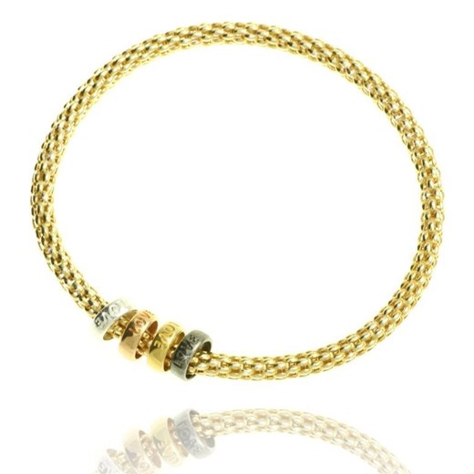 Srebrna bransoletka zawieszki LOVE gold charms viadem zawieszki charms