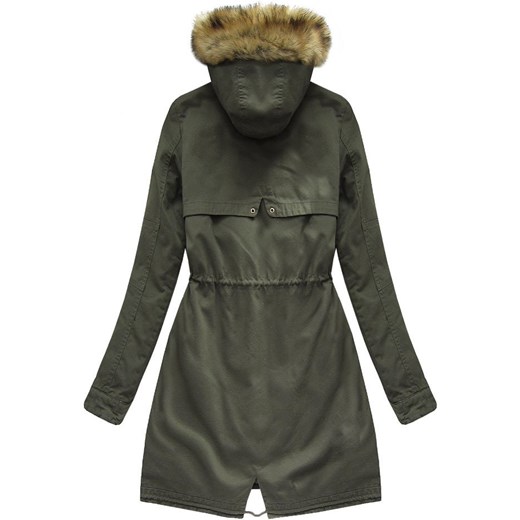BAWEŁNIANA PARKA Z PODPINKĄ KHAKI (W166-1) Mhm XL (42) goodlookin.pl
