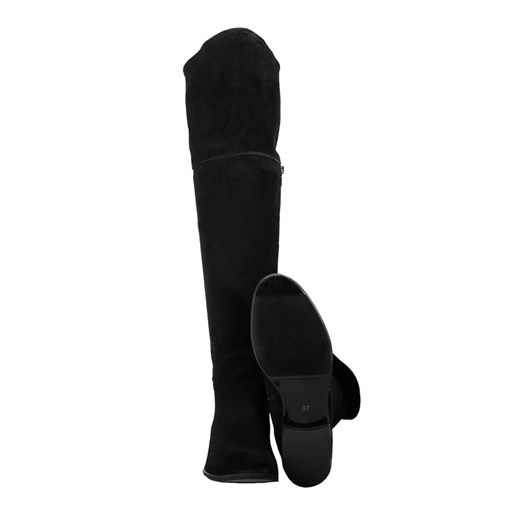 MUSZKIETERKI SKÓRZANE W CZERNI K410 Lafemmeshoes 35 lafemmeshoes.pl