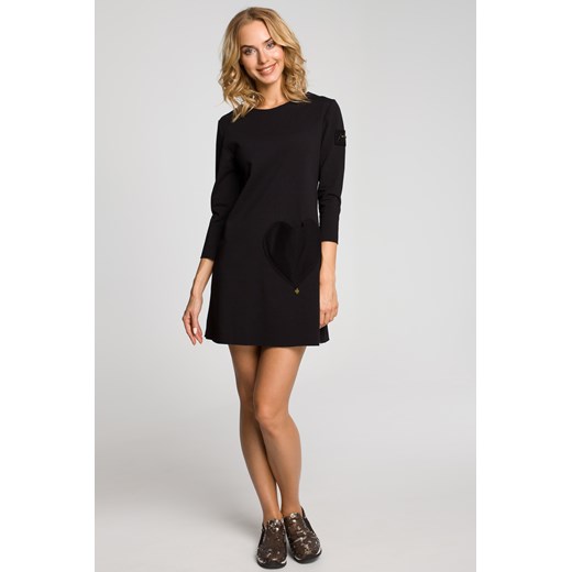 CM3799 Stylowa bluza z wiązaniem - pudrowa