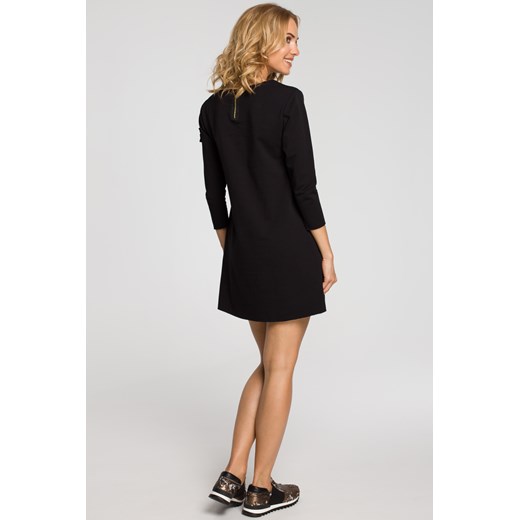 CM3799 Stylowa bluza z wiązaniem - pudrowa