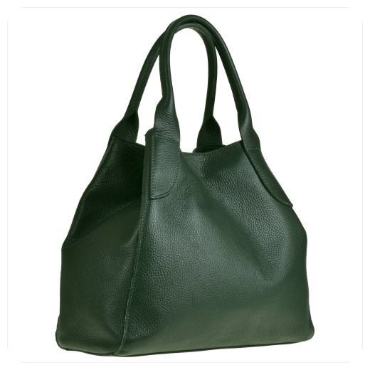 Shopper bag Borse In Pelle do ręki duża zielona