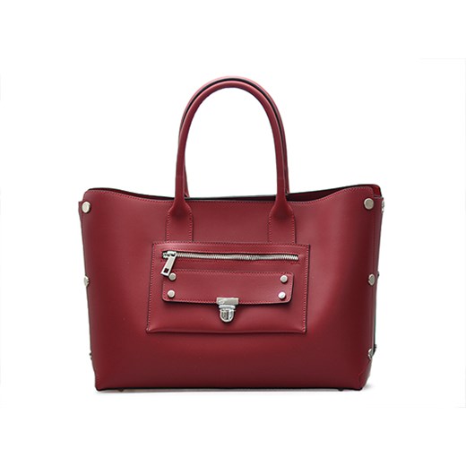 Shopper bag Barberini`s do ręki matowa elegancka skórzana