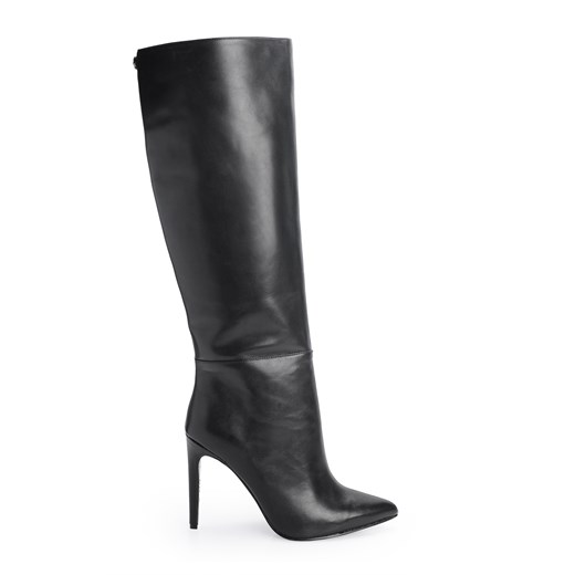 Guess Kozaki "lilla" damskie na zamek z cholewką przed kolano eleganckie gładkie