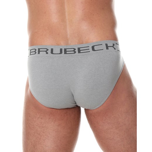 Bezszwowe slipy męskie Brubeck Comfort Cotton BE00290 szary
