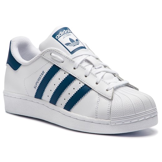 Trampki dziecięce Adidas sznurowane białe z tworzywa sztucznego bez wzorów