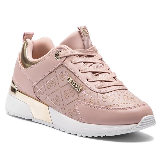 Buty sportowe damskie Guess w abstrakcyjnym wzorze ze skóry ekologicznej na platformie sznurowane