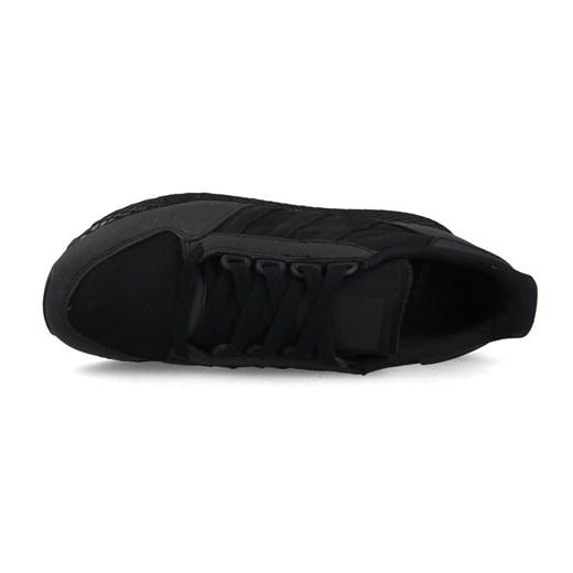 Buty sportowe damskie Adidas Originals do biegania młodzieżowe czarne z gumy bez wzorów sznurowane płaskie