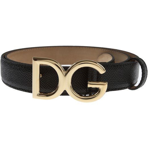 Pasek czarny Dolce & Gabbana casual w paski